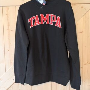Fanatics Black and Red Tampa Crewneck Sweater